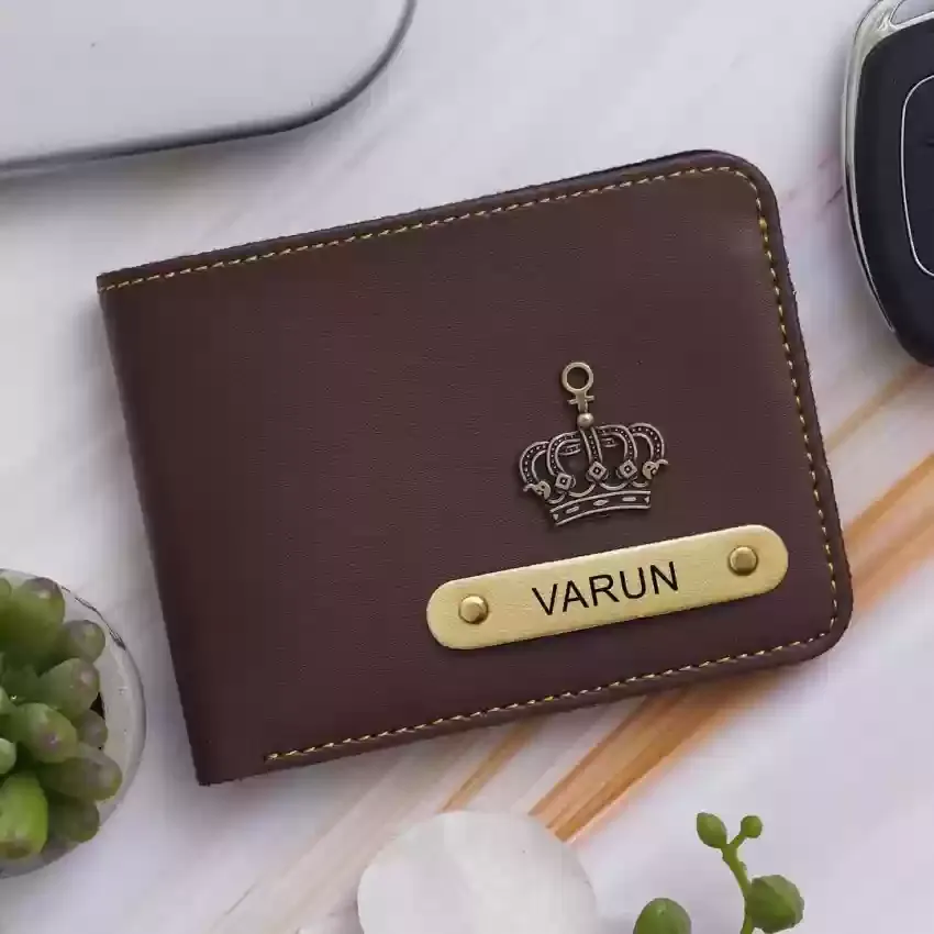 Name Printed Men Wallet With Name & Charm Indian