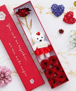 Valentines Day Special Rose And Teddy Combo