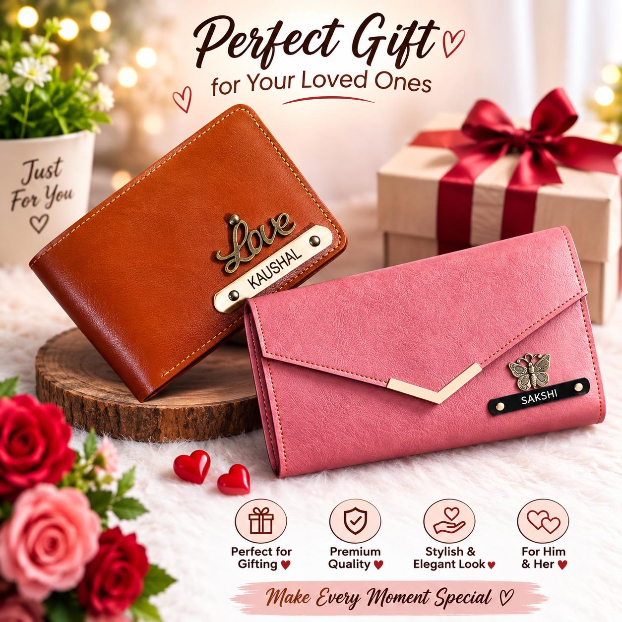 Customized Men & Women Wallet Combo - Image 2