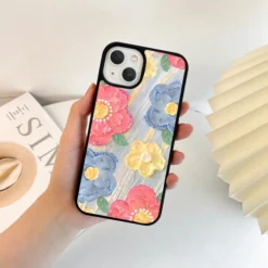 Hand Paint Flower Designer Premium Metal Case