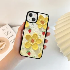 Hand Paint Flower Designer Premium Metal Case