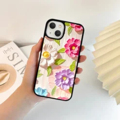 Hand Paint Flower Designer Premium Metal Case