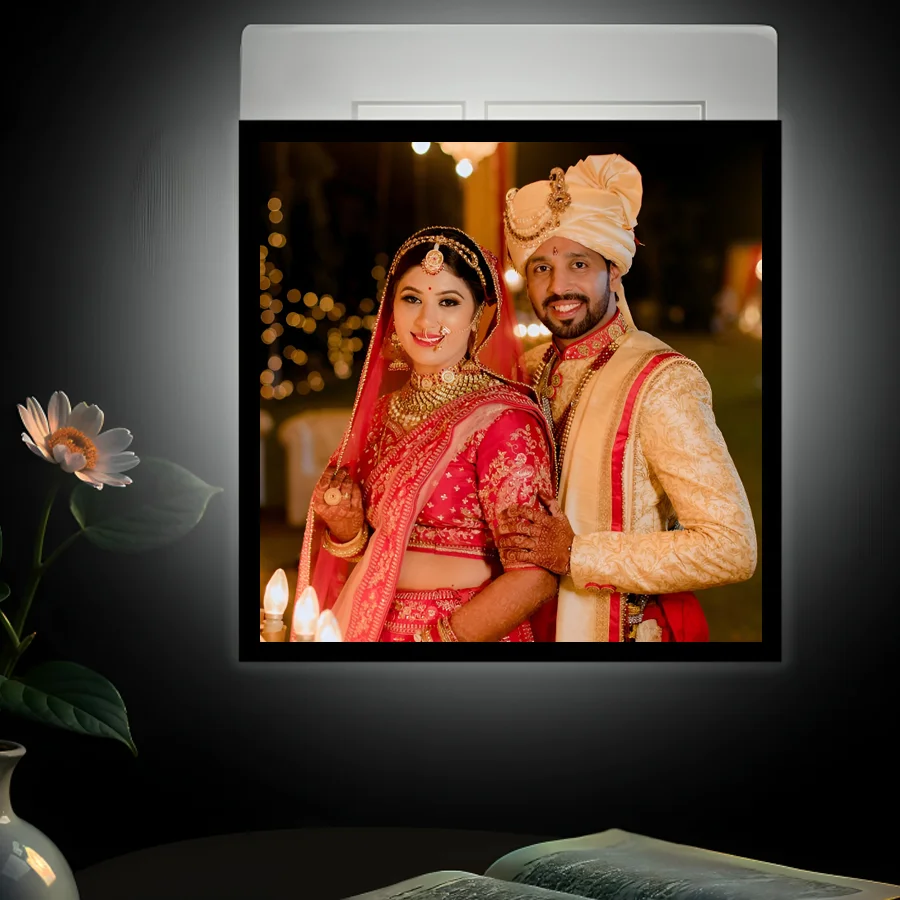 Customized Photo Printed Led Board Night Lamp 4X4 Inch