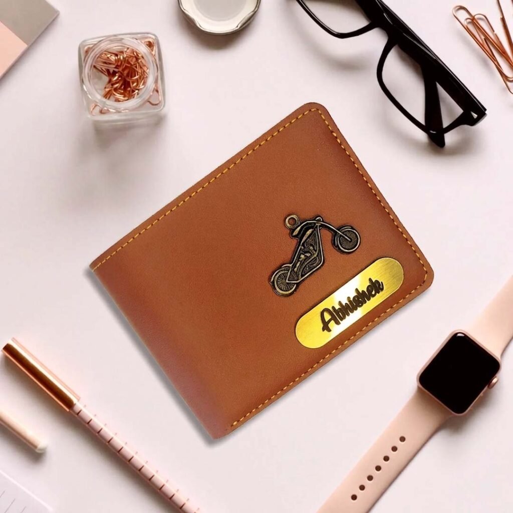 Name printed Men Wallet With Name & Charm (Italian)